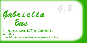 gabriella bus business card